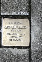 Stolperstein Düsseldorf 1 Carlstadt Schwanenmarkt 3 Reinhold Levison