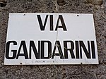 Cartéllo do prinçìpio de Stràdda Gandarìn