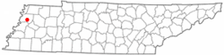 Location within Tennessee