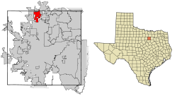 Расположение Хаслета в округе Таррант, штат Техас