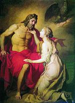 Zeus và Thetis, tranh của Anton Losenko.