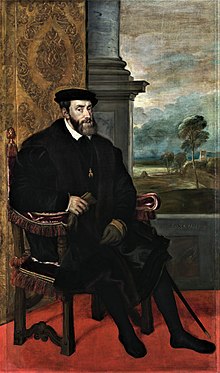 Portrait of Emperor Charles V seated on a chair