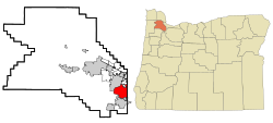 Ligging van Tigard in Oregon