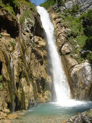 A waterfall in Austria