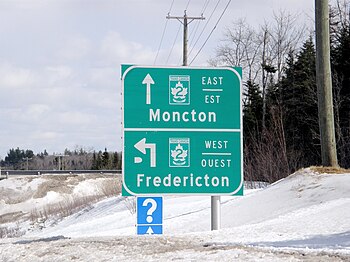 Entrance to New Brunswick Route 2 (Trans-Canad...