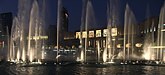 The Dubai Fountain at dusk