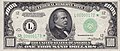 Grover Cleveland was on the front of the $1,000 bill