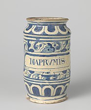 Dutch albarello jar, 17th century