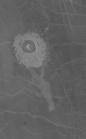 Радар-знімок кратера (КА «Магеллан»)