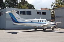 A T-tail F90 of the Guatemalan Air Force Beech F90 of Guatemalan Air Force at Guatemala City,Guatemala (7018806851).jpg