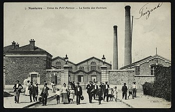 Sortie des ouvriers de la Papeterie de la Seine.