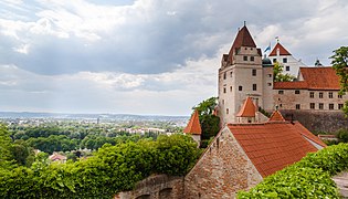 Vista parcial do castelo de Trausnitz.