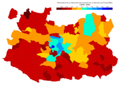 Crecimiento de la población por municipio entre 2008 y 2018.