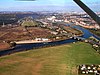 Confluence of Berounka and Vltava river