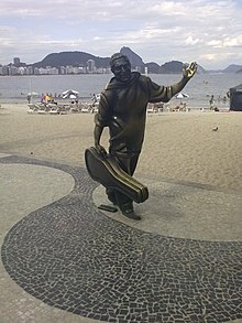 Statue of Dorival Caymmi at Copacabana Beach