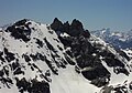 I Denti d'Ambin visti dal Monte Giusalet. Nella fotografia il Dente Settentrionale si trova a destra.