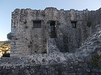 Detail of the south wing of the entrance at Kassiopi Castle.JPG