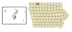 Location of Arnolds Park, Iowa