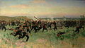 Combat à la baïonnette des régiments russes contre l'infanterie turque dans les hauteurs de Sistov (1881), musée d'histoire militaire de Saint-Pétersbourg