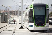 The light rail in Tunis, Tunisia, was the first light rail system in Africa. El Mourouj line By Ma7mix - panoramio.jpg