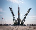 Raketa Sojuz-FG na štartovacej rampe