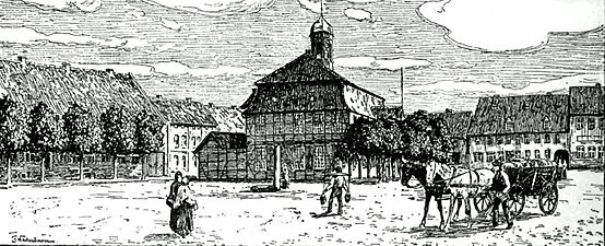 Friedrich Wachenhusen: Zeichnung des Rathauses