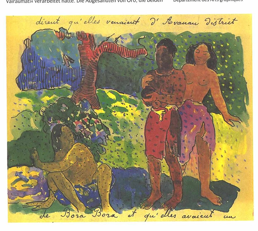 Dal taccuino di Gauguin: "Ancien Culte Mahorie"