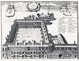 Historischer Stich des „Gresham College“, wo die „Royal Society“ bis 1710 ihre Sitzungen abhielt