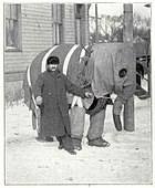 Tamelefant i vinterkläder, Berlin 1908.