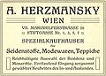 Werbung aus dem Jahre 1906