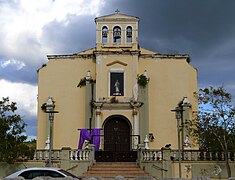 Church façade in 2017.