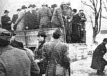Italian mass arrests of civilians in Ljubljana in 1942, many of whom were sent to concentration camps or shot as hostages Italijanske racije v Ljubljani (4).jpg