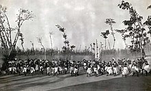 King Yuhi V Musinga's lion dancers in Nyanza (1928) King Muzinga's dancers in Nyanza 1928. (9422840668).jpg