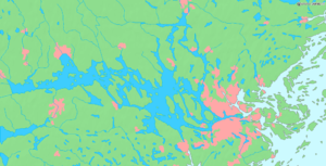 Мапа озера Меларен