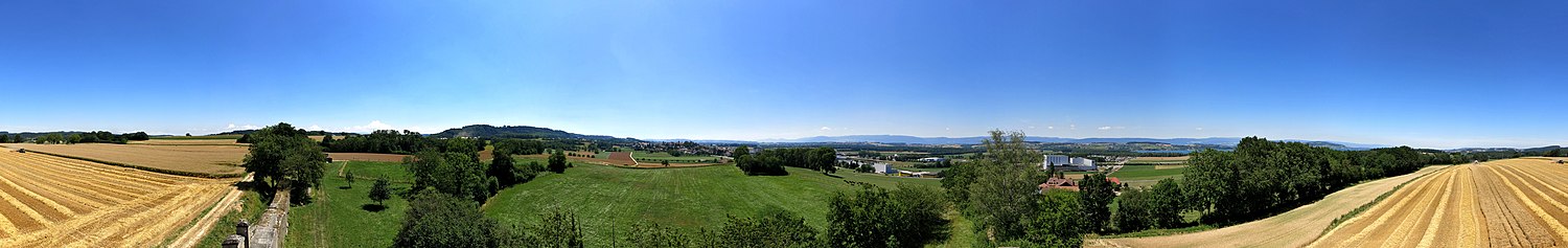 360° Panorama vom La Tornallaz Turm