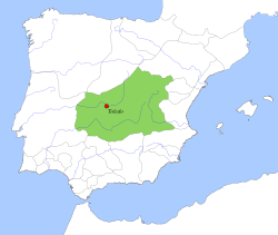 Taifa Kingdom of Toledo, c. 1037.