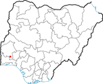 Localização na Nigéria