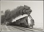 Victorian Railways S301 pulls a freight train at Beveridge, Victoria, Australia, in 1852