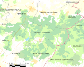 Mapa obce La Breille-les-Pins