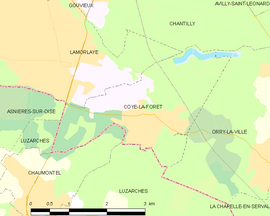 Mapa obce Coye-la-Forêt