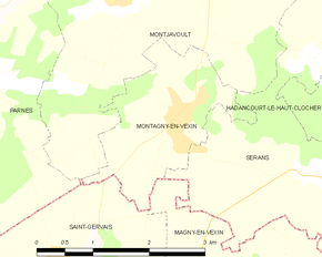 Poziția localității Montagny-en-Vexin