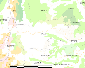 Poziția localității Julos