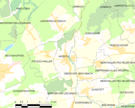 Mapa obce Woerth