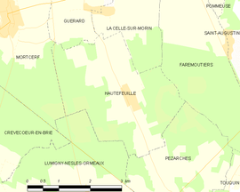 Mapa obce Hautefeuille