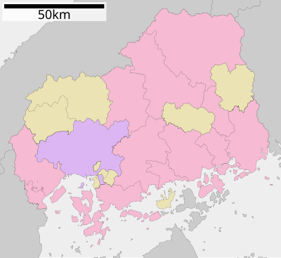 Harta de localizare Hiroshima Japonia