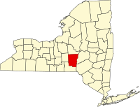 Locatie van Chenango County in New York