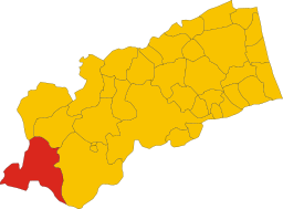 Arquata del Trontos läge i Ascoli Piceno