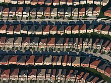 Aerial photography can be used in conjunction with satellite imagery and ground data to improve land change models. Markham-suburbs aerial-edit2.jpg