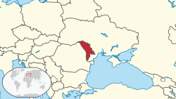 Location of Moldova