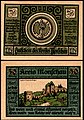 50 Pfennig Notgeldschein des Kreises Monschau (undatiert), RS: Jagdschloss